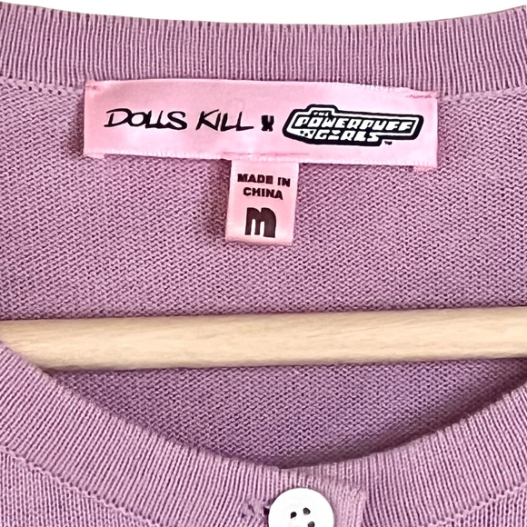 Dolls Kill x Powerpuff Girls Embroidered Cardigan Size Medium - Picture 5 of 10